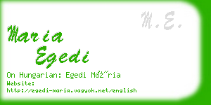 maria egedi business card